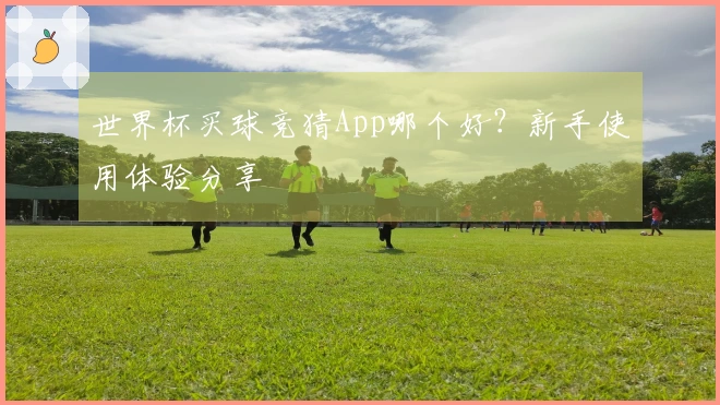 世界杯买球竞猜App哪个好？新手使用体验分享